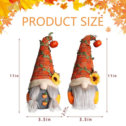 2 Pcs Fall Gnomes Fall Gnome Fall Decor Fall Decorations for Home Thanksgiving Gnomes Fall Decorations Fall Home Decor