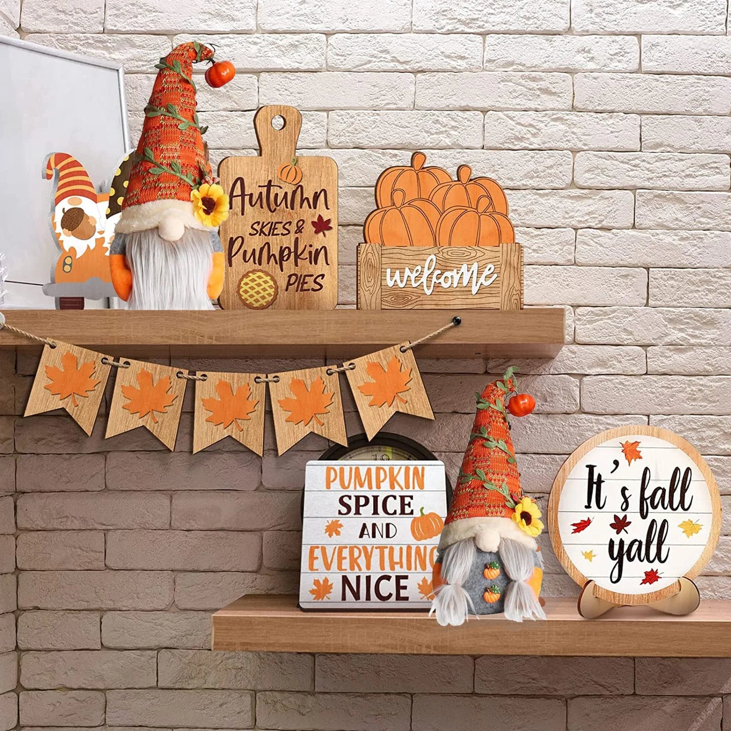 2 Pcs Fall Gnomes Fall Gnome Fall Decor Fall Decorations for Home Thanksgiving Gnomes Fall Decorations Fall Home Decor