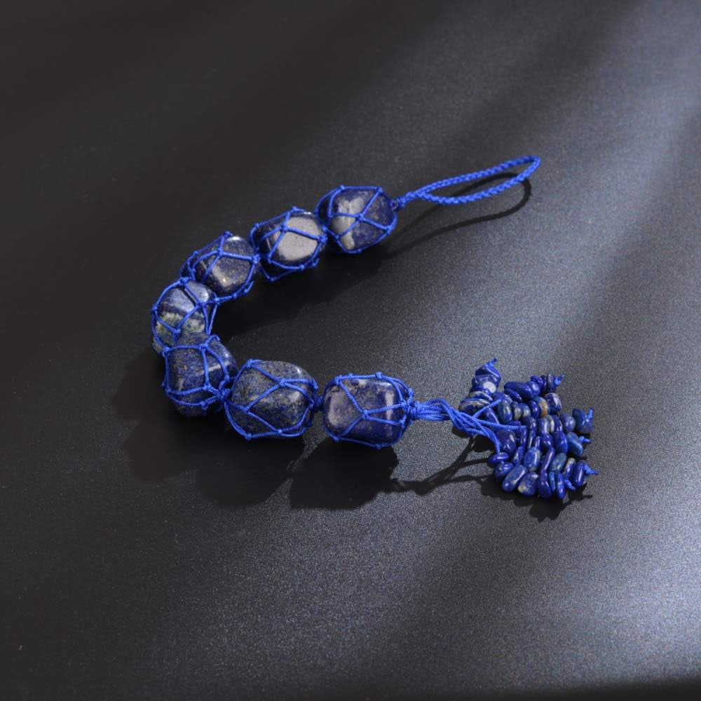 Lapis Lazuli Healing Crystals Home & Car Hanging Ornaments, Good Luck Feng Shui Decorations