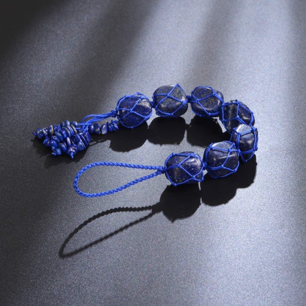 Lapis Lazuli Healing Crystals Home & Car Hanging Ornaments, Good Luck Feng Shui Decorations