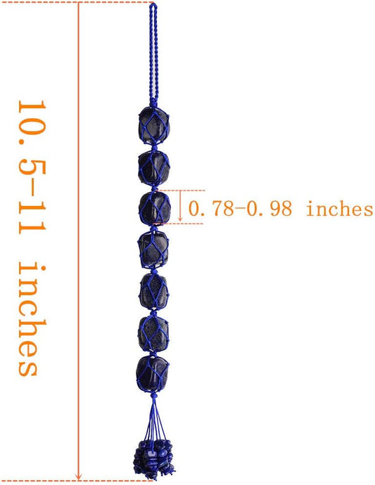 Lapis Lazuli Healing Crystals Home & Car Hanging Ornaments, Good Luck Feng Shui Decorations
